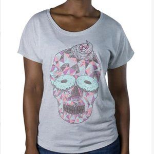 NWT Choke Sugar Skull Multi Color T-shirt Medium